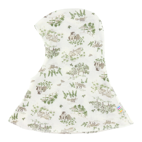 Joha Balaclava - Wol/Zijde - 2-lag - Off White m. Bomen - Joha - 48 cm - Balaclavas - Dubbel