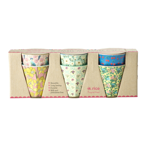 Rice Bekers - Melamine - 6 st. - 160 ml - Laat je ware kleuren z - Rice - OneSize - Bekers