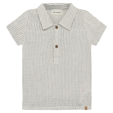Minymo Polo - Odyssey Gray - Minymo - 1 jaar (80) - Polo's
