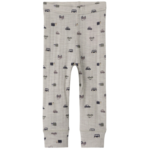 Name It Leggings - Wol - Rib - Noos - NbmWang - Parelmoer Cloud/ - Name It - 74 - Leggings - Wol