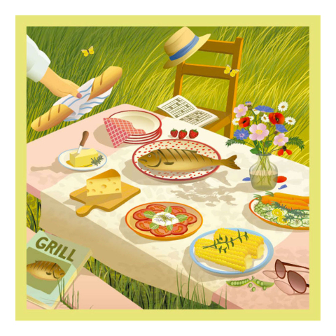 Vissevasse Puzzel - 500 Bakstenen - Summer Tafel & Ik - Vissevasse - OneSize - Puzzels