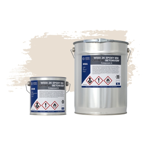 Wixx 2K Epoxy 650 Extreme Betoncoating RAL 9001 | Crèmewit 5L