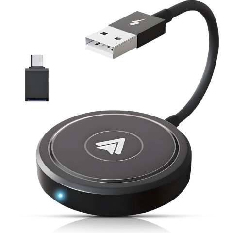 CarMe Luxe - Android Auto Dongle - Draadloos - USB-A & USB-C - 5GHz Verbinding - Zwart