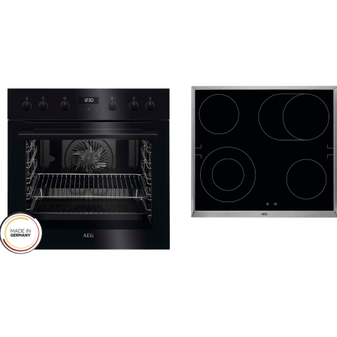 AEG TEAMHBLAC2 - Elektrisch Fornuis - 8 soorten verwarming - Zwart
