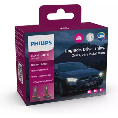 Philips Ultinon Access LED H11 - Plug & Play autoverlichting - Rally en race gebruik (set)