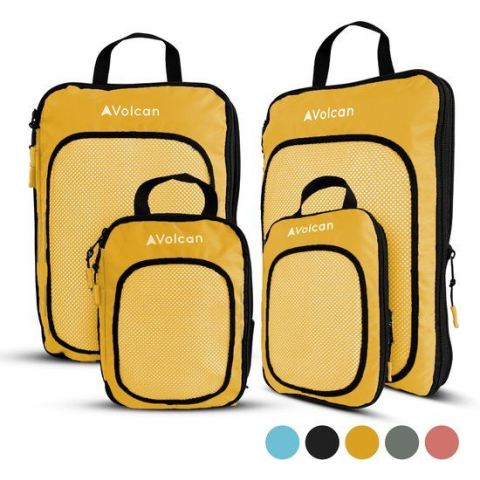 Volcan Compression Packing Cubes - Koffer Organizer Set - Compressierits - 4 stuks