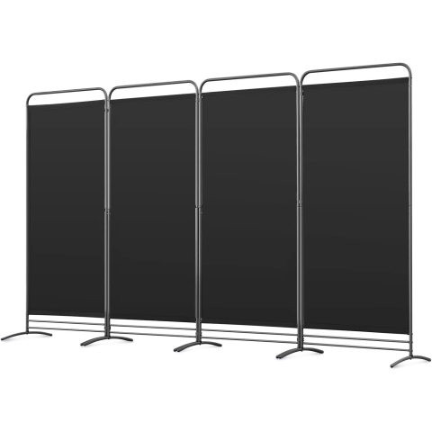 Angel Living Kamerscherm - 4 Panelen - 324 x 180 cm - Zwart