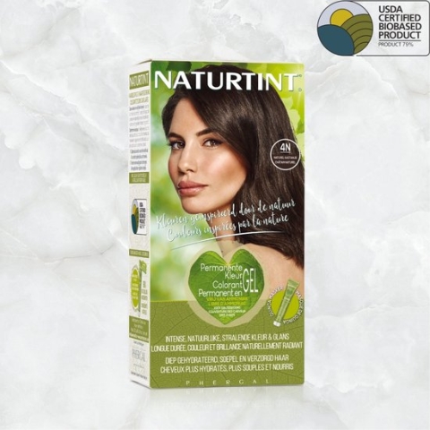 4N Naturel Kastanje - NATURTINT - 170ml - Vegan - Ammoniakvrij - BioBased Certified - Microplastic FREE