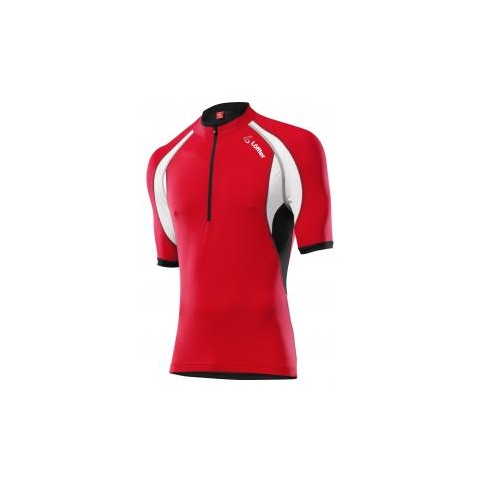 Loffler Tricot Performance fietsshirt korte mouwen rood heren, M-L