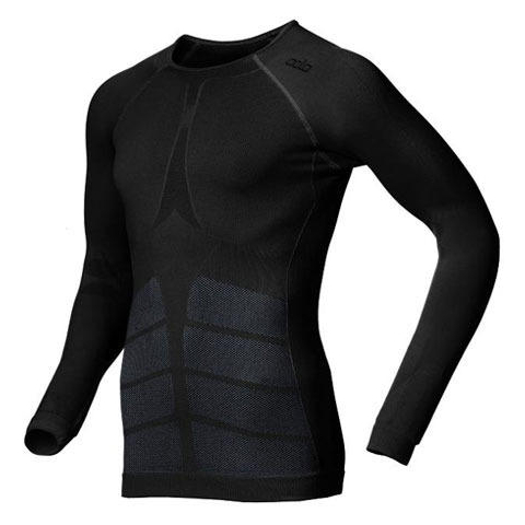 Odlo Evolution Warm Thermoshirt Lange Mouwen Heren - Zwart, M