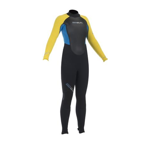 Gul Response Junior 3/2 mm Flatlock fullsuit wetsuit zwart/geel, JXXS (124)