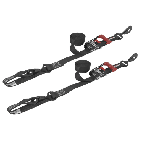 Speedstrap Ratchet Tie-down 38 mm x 3 m spanbanden met S-haken en lus (2 stuks)
