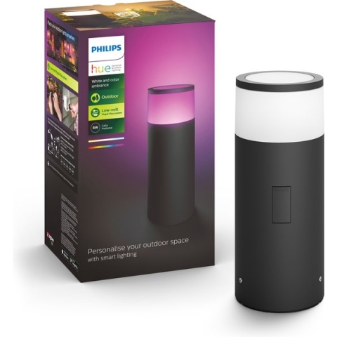 Philips Hue Calla sokkellamp - wit en gekleurd licht - zwart - laag - laagspanning - uitbreiding