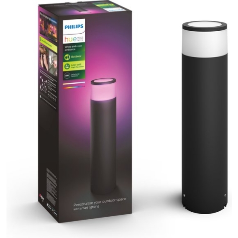 Philips Hue Calla sokkellamp - wit en gekleurd licht - zwart - hoog - laagspanning - uitbreiding