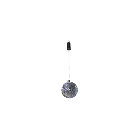 Luxform Hanglamp op batterijen Ball Swirl LED zilverkleurig