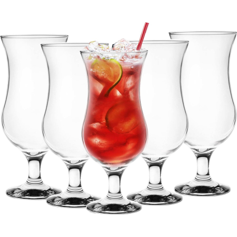 Cocktail glazen - 6x - 420 ml - glas - pina colada glazen -