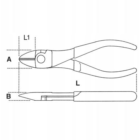 Beta Zijkniptang, zware uitvoering 1084MQ 200 - 010840100