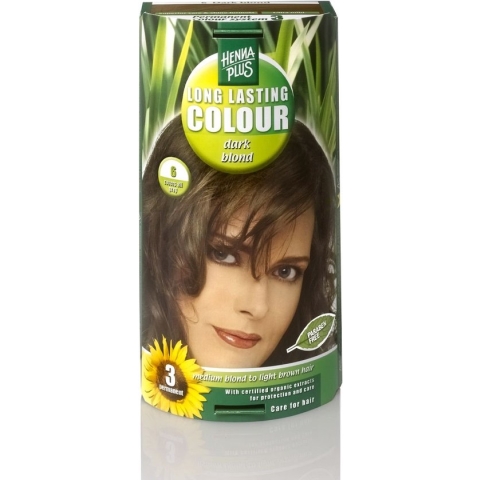 Hennaplus Long Lasting Colours 6 Dark Blond - Haarverf