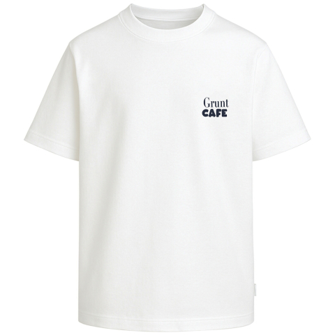 Grunt T-Shirt - Graugustus - Wit m. Print - Grunt - 12 jaar (152) - T-Shirts