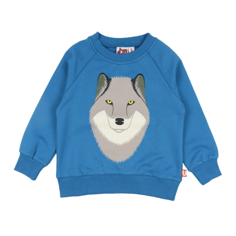 DIEREN Trui - DIERENgebrul - Dusty Blue Wolf - DYR - 8 jaar (128) - Truien
