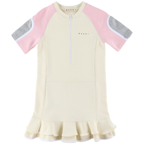 Marni Sweatjurk - Hangtag Yellow m. Roze - Marni - 12 jaar (152) - Jurken