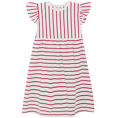 Creamie Jurk - Stripe - Chilirood - Creamie - 7 jaar (122) - Jurken