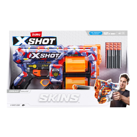 X-Shot Schuimpistool - Skins - Kwaadaardigheid - X-SHOT - OneSize - Speelgoed