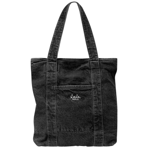 Lala Berlin Shopper - Carmela - Denim Gewassen Black - Lala Berlin - OneSize - Tassen