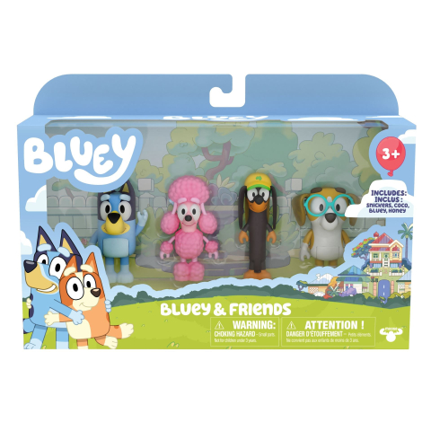 Bluey - Figure 4-pack  - Bluey & Friends (90202)
