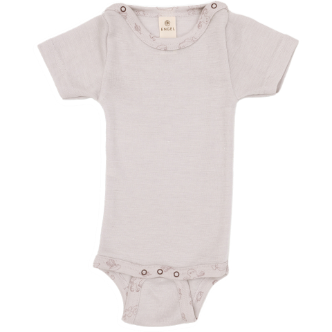 Engel Romper s/s - Wol/Zijde - Magnolia - Engel - 50/56 - Rompers Korte Mouw