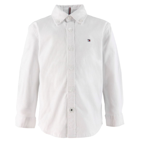 Tommy Hilfiger Overhemd - Stretch Oxford - Wit - Tommy Hilfiger - 2 jaar (92) - Overhemden