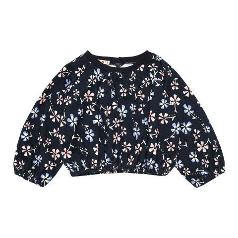 Marni Blouse - Navy m. Bloemen - Marni - 1½ jaar (86) - Shirts