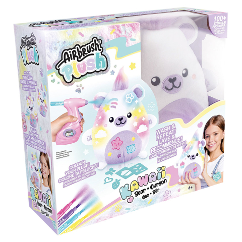 Airbrush Plush Knuffel - 23 cm - Kawaii Bear - Airbrush Plush - OneSize - Knuffels