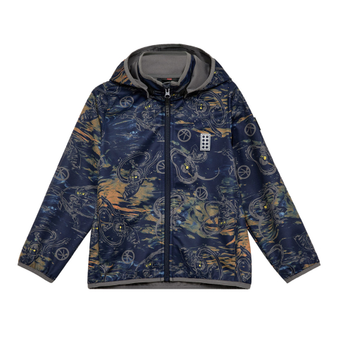 LEGO® Ninjago Softshelljassen - LWSaku 200 - Dark Navy m. Print - LEGO® Wear - 5 jaar (110) - Softshelljassen