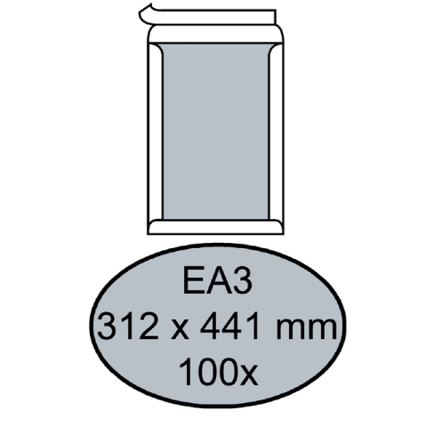 Envelop Quantore bordrug EA3 312x441mm zelfklevend wit 100 stuks