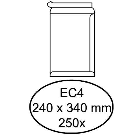 Envelop Hermes akte EC4 240x340mm zelfklevend wit doos à 250 stuks