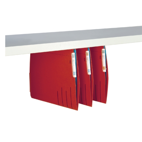 Hangmap Djois Secolor recycled lateraal voor legbord rood