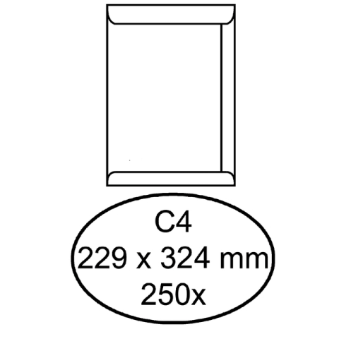 Envelop Quantore akte C4 229x324mm wit 250 stuks
