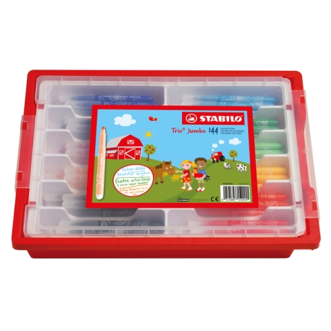 Viltstift STABILO Trio Jumbo 380 XL assorti classpack à 144 stuks