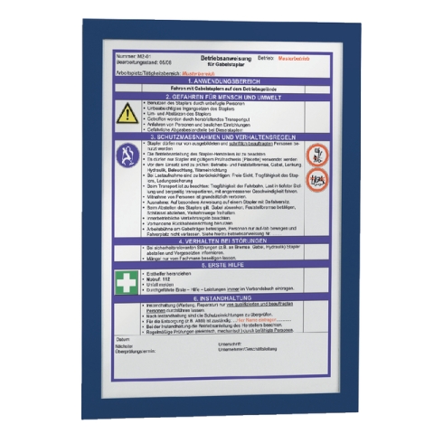 Duraframe Durable 488207 A4 blauw 10 stuks