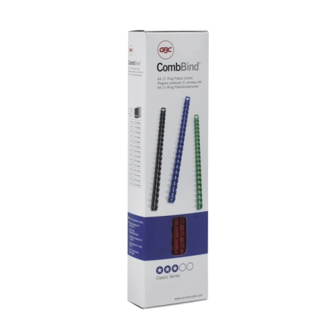 Bindrug GBC 19mm 21rings A4 wit 100 stuks