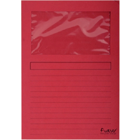 Venstermap Exacompta Forever L-model 120gr rood 100 stuks