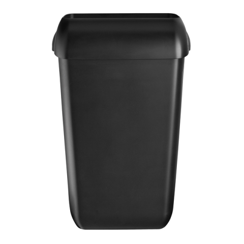 Afvalbak Quartzline open inworp 23 liter zwart 441452