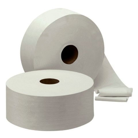 Toiletpapier Cleaninq T1 jumbo groot 2-laags 6x380m wit