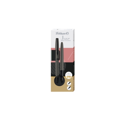 Schrijfset Pelikan Jazz Noble Elegance K36+P36 metaal stone