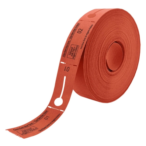 Garderobebonnen Combicraft nummering 2x 1 t/m 500 rood