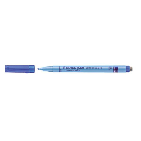 Viltstift Staedtler Lumocolor 305 non permanent correctable F blauw