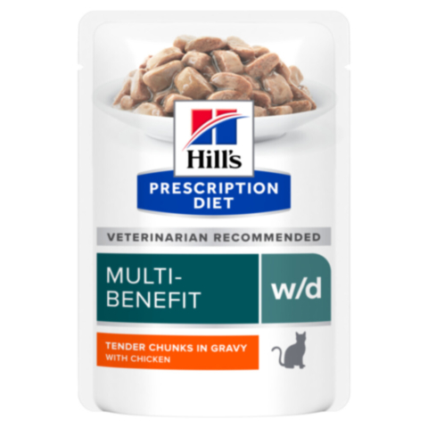 Hill's Prescription Diet w/d Multi-Benefit Kattenvoer Nat Kip 85 gr