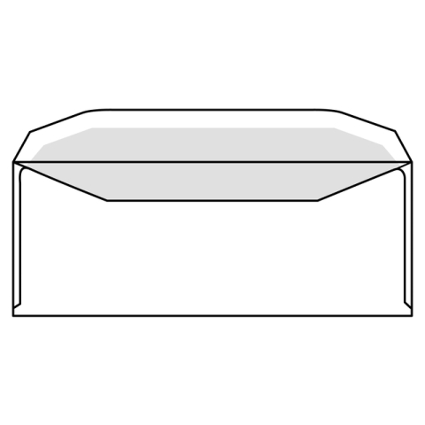 Envelop IEZZY C5/6 114x229mm venster rechts gegomd wit 500 stuks