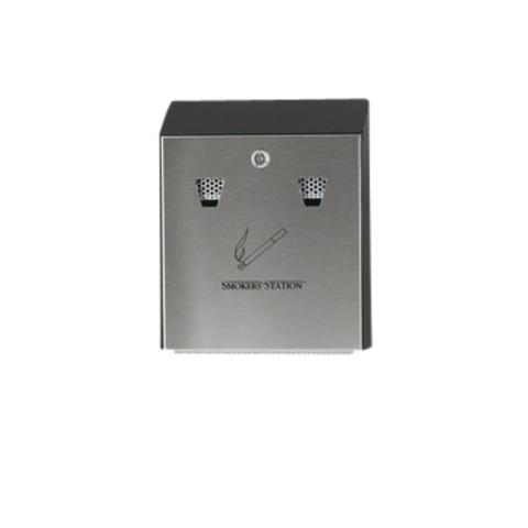 Asbak Rubbermaid Smokers' Station muurbevestiging zwart